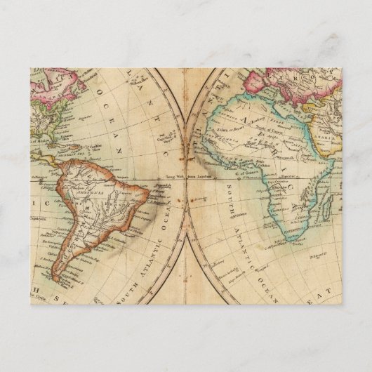 Postale Carte du monde 3 (Devant)