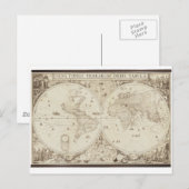 Postale Carte du monde antique (Devant / Derrière)