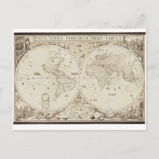 Postale Carte du monde antique (Devant)