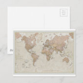 Postale Carte du monde antique (Devant / Derrière)