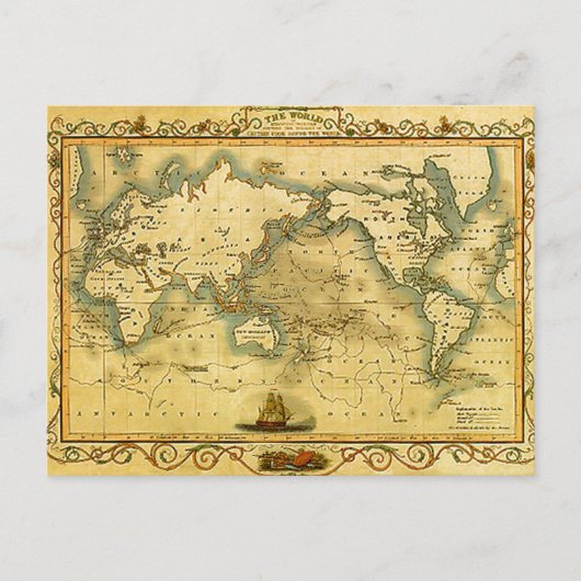 Postale Carte du monde antique (Devant)