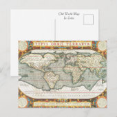 Postale Carte du monde antique (Devant / Derrière)