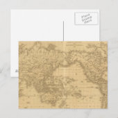 Postale Carte du monde antique (Devant / Derrière)