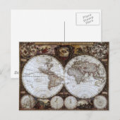 Postale Carte du monde antique (Devant / Derrière)