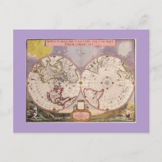 Postale Carte du monde antique (Devant)