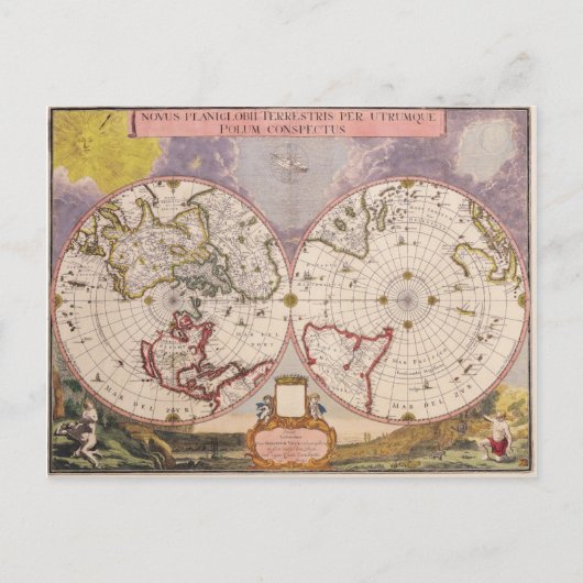 Postale Carte du monde antique (Devant)