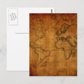 Postale Carte du monde antique (Devant / Derrière)
