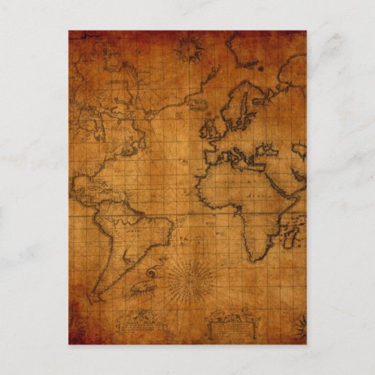 Postale Carte du monde antique (Devant)