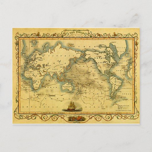 Postale Carte du monde antique (Devant)
