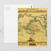 Postale Carte du monde antique (Devant / Derrière)