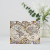 Postale Carte du monde antique (Debout devant)