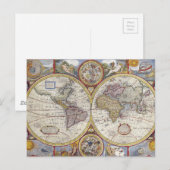 Postale Carte du monde antique (Devant / Derrière)