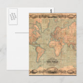 Postale Carte du monde antique 4 (Devant / Derrière)