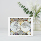 Postale Carte du monde antique, Atlas Maritimus par John S (Debout devant)