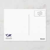 Postale carte du monde bleu (Dos)