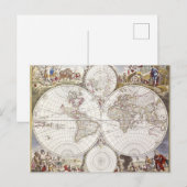 Postale Carte du monde d'Atlas Maior (Devant / Derrière)