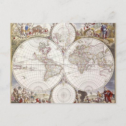 Postale Carte du monde d'Atlas Maior (Devant)