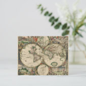 Postale Carte du monde de 1689 (Debout devant)