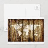 Postale carte du monde de la grange 2 (Devant / Derrière)