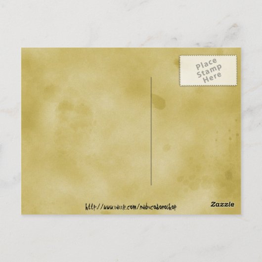 Postale Carte du monde d'Ortelius (Dos)