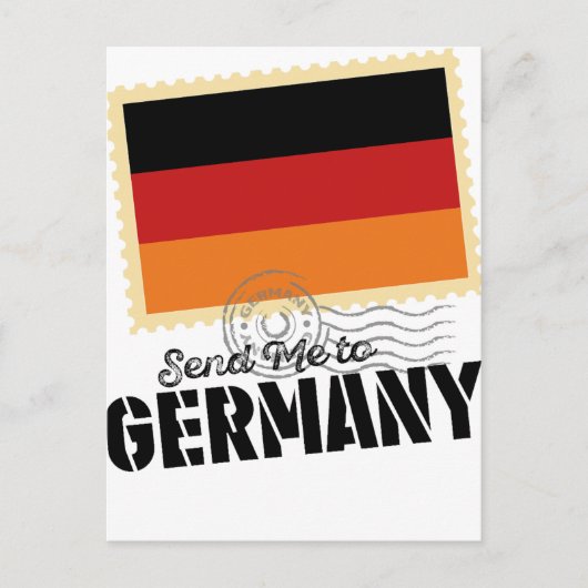 Postale Carte du monde du drapeau de l'Allemagne classique (Devant)
