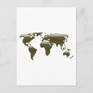 Postale Carte du monde du pétrole liquide
