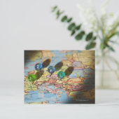 Postale Carte du monde, Europe (Debout devant)