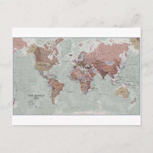 Postale Carte du monde exécutif (Devant)