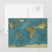 Postale Carte du monde inondée (Devant / Derrière)