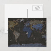 Postale Carte du monde Jeans (Devant / Derrière)