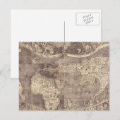 Postale Carte du monde Martin Waldseemuller 1507 (Devant / Derrière)
