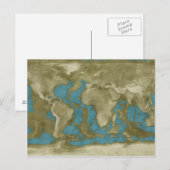 Postale Carte du monde séché (Devant / Derrière)