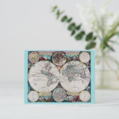 Postale carte du monde vintage (Debout devant)