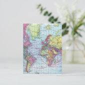 Postale Carte du monde vintage (Debout devant)