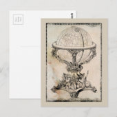 Postale Carte du monde vintage (Devant / Derrière)