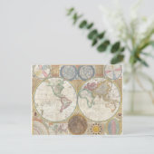 Postale Carte du monde vintage (Debout devant)