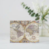 Postale Carte du monde Vintage 1626 (Debout devant)