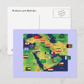 Postale Carte du Moyen-Orient (Devant / Derrière)