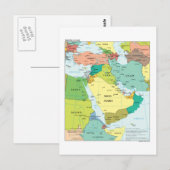Postale Carte du Moyen-Orient (Devant / Derrière)