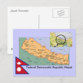 Postale Carte du Népal (Devant / Derrière)