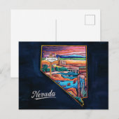 Postale Carte du Nevada (Devant / Derrière)