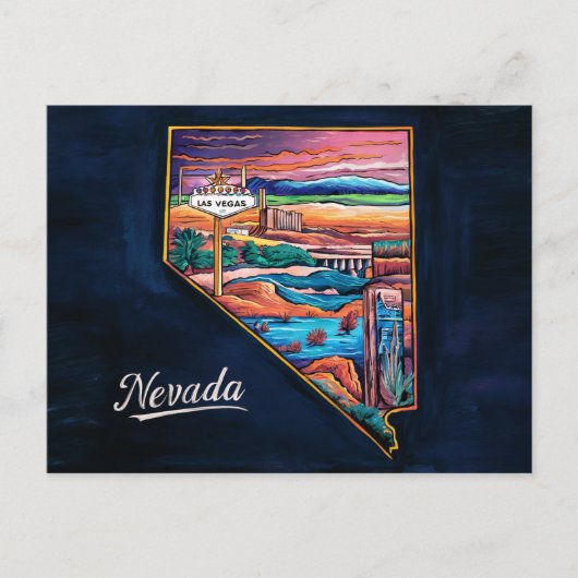 Postale Carte du Nevada (Devant)