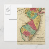 Postale Carte Du New Jersey (Devant / Derrière)