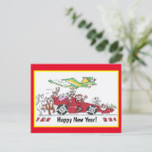 Postale Carte du Nouvel An chinois - Année du Tigre (Debout devant)