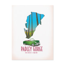 Carte du Padley Gorge peak district Angleterre