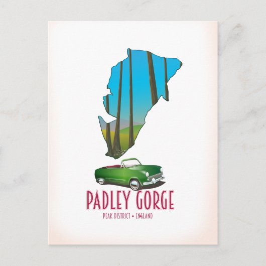 Postale Carte du Padley Gorge peak district Angleterre (Devant)