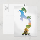 Postale Carte du Panama Impression d'affiche illustrée de  (Devant / Derrière)
