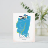 Postale carte du parc national de Biscayne en Floride (Debout devant)