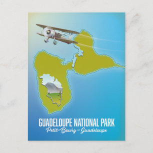 Postale carte du Parc national de Guadeloupe
