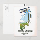 Postale carte du parc national de wicklow mountain (Devant / Derrière)